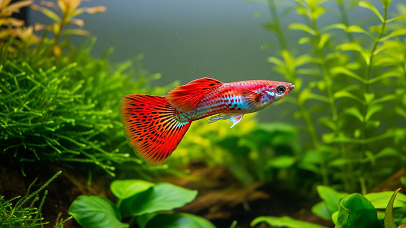 Guppies são coloridos, resistentes e se reproduzem com facilidade.