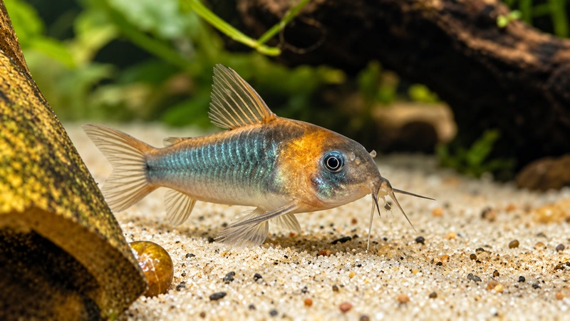 Peixes ornamentais compatíveis convivendo em aquário comunitário equilibrado.