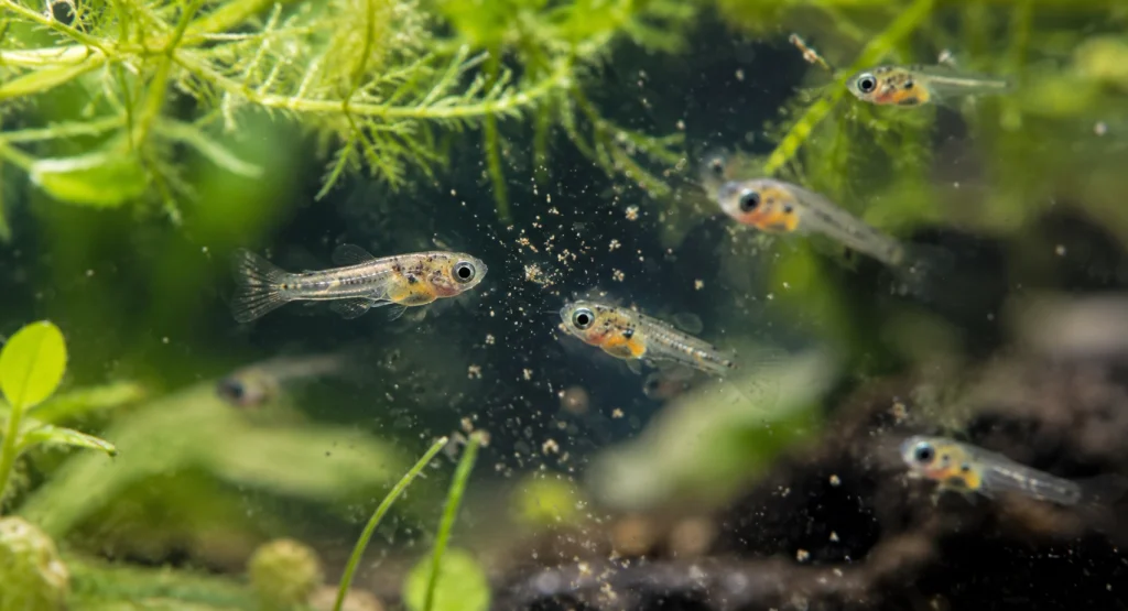 Alimento vivo microscópico utilizado durante os primeiros dias de vida dos alevinos.